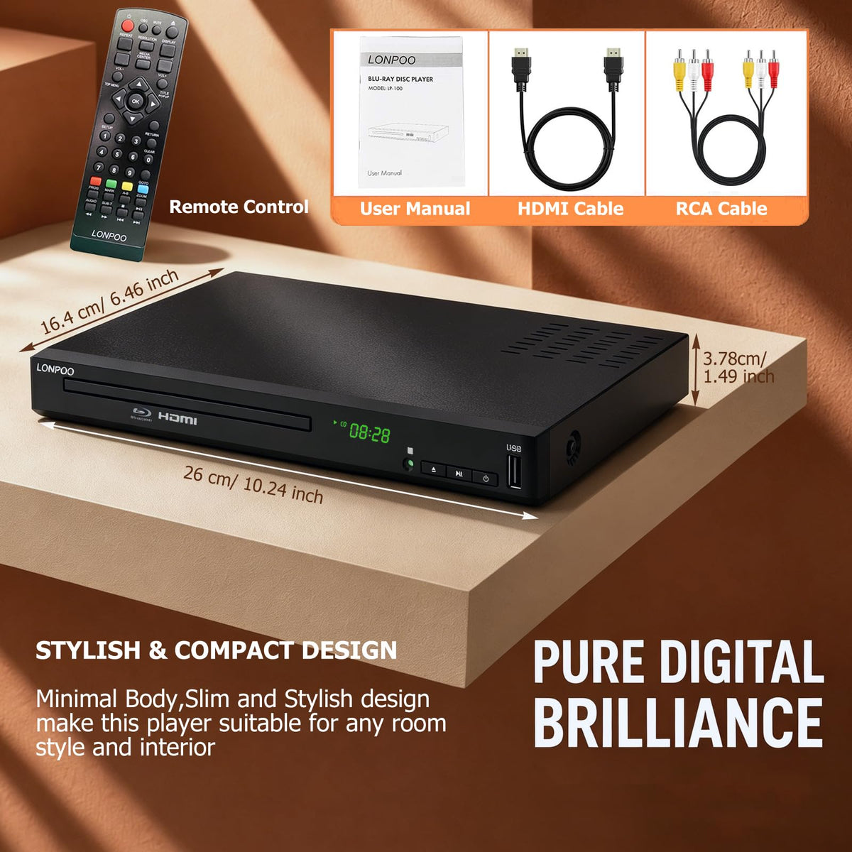 Blu-Ray Disc Player 1080P HDMI A205