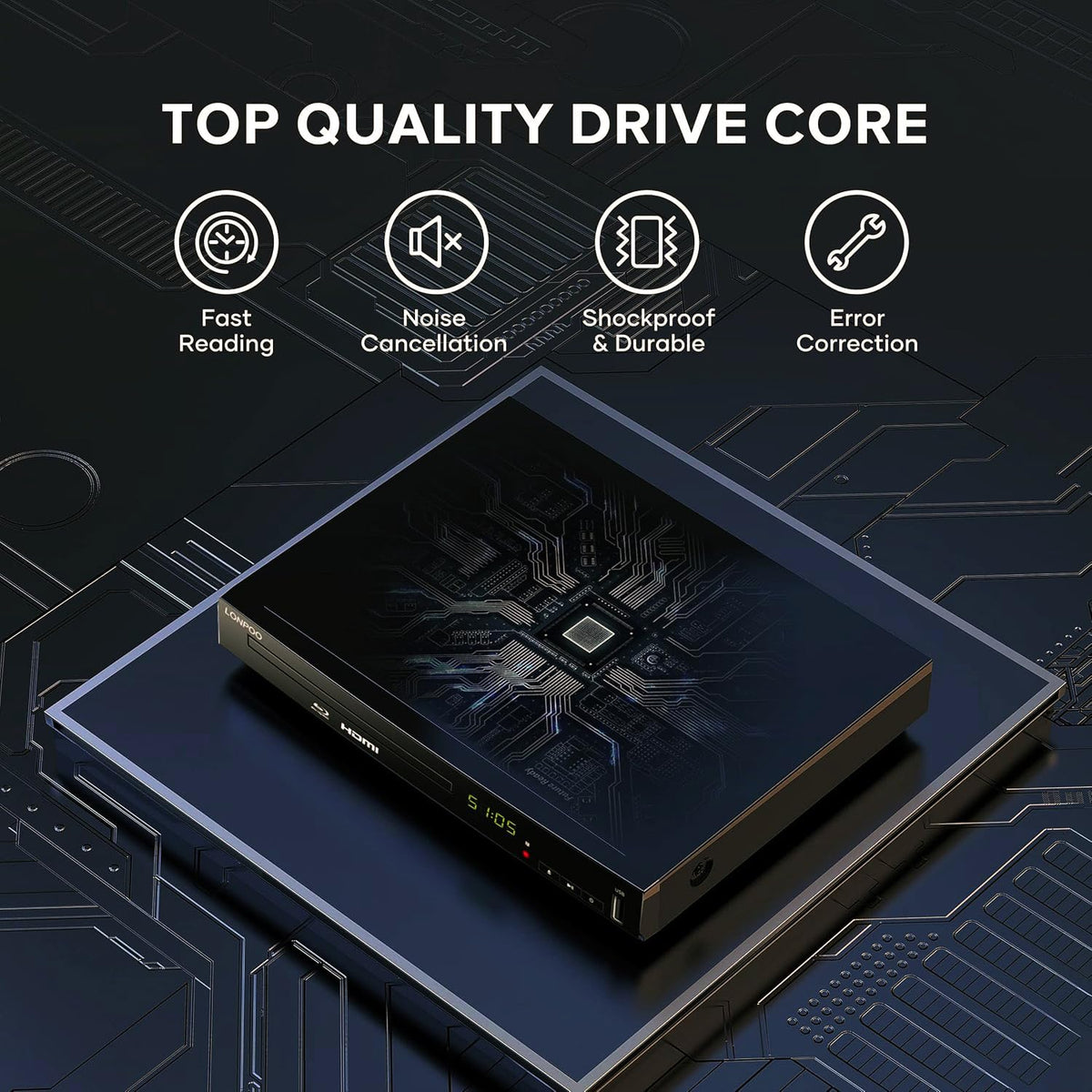 Blu-Ray Disc Player 1080P HDMI A205