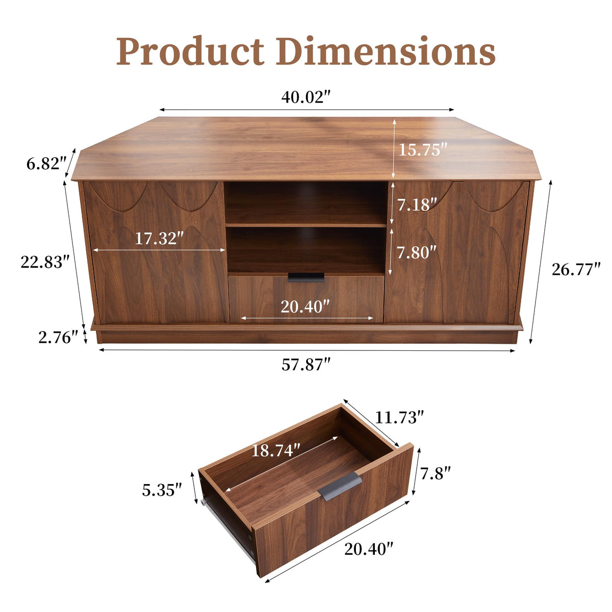 Corner TV Stand up to 65 inch F489291