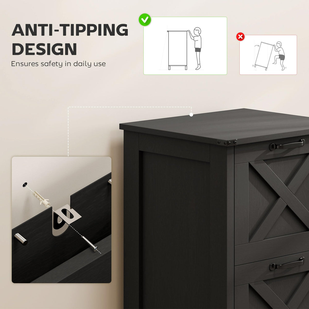 2 Drawer Vertical File Cabinet N717