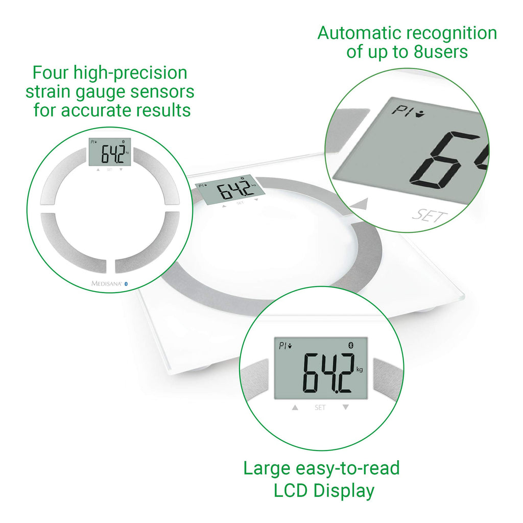 White 180 kg Body Analysis Scale M50874