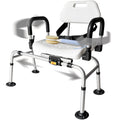 Extra-Wide 360lb Capacity Non-Slip Padded Shower Chair & Transfer Bench B707