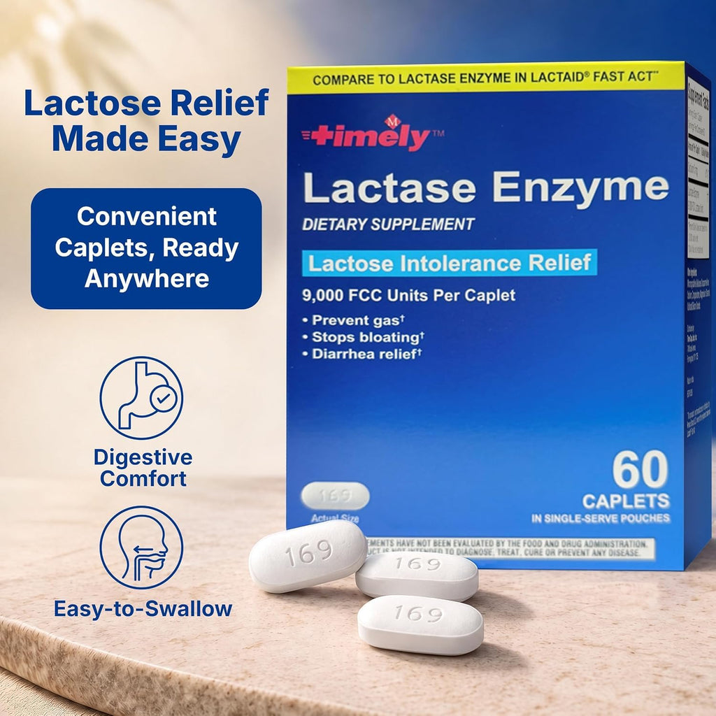 Lactase Enzyme 9,000 FCC Units 60 Caplets I14984