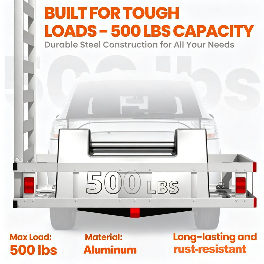 Aluminum Hitch Cargo Carrier with Ramp J59863