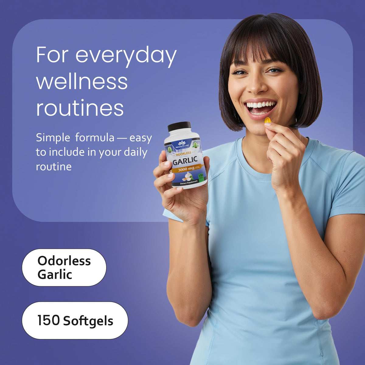 Odorless Garlic 100:1 Extract with Olive Oil 150 Softgels I383344