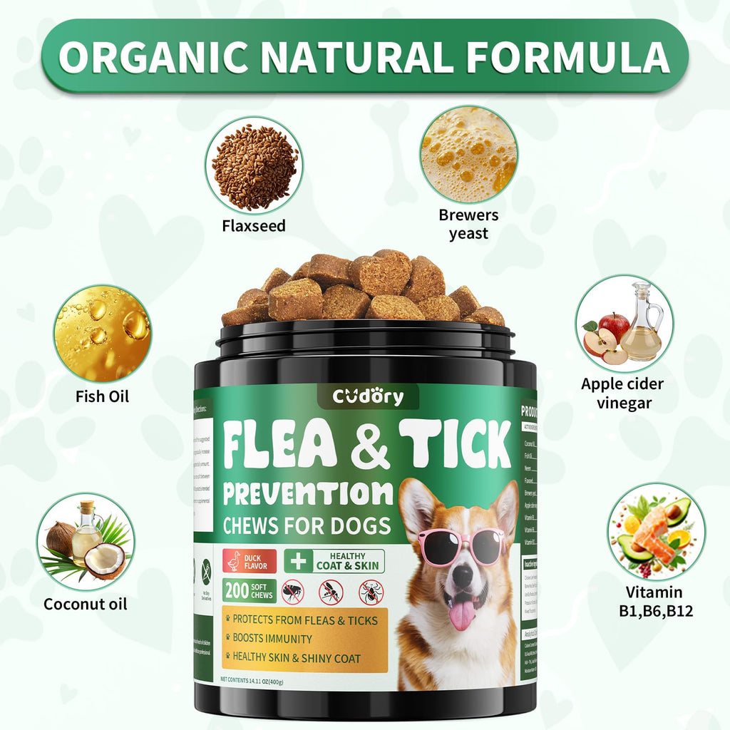 Flea and Tick Prevention for Dogs Chewables H10086
