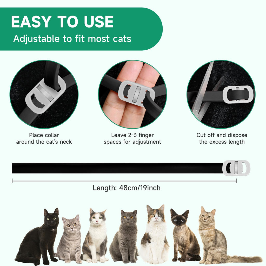 Black 4-Pack Cat Flea and Tick Collar J973