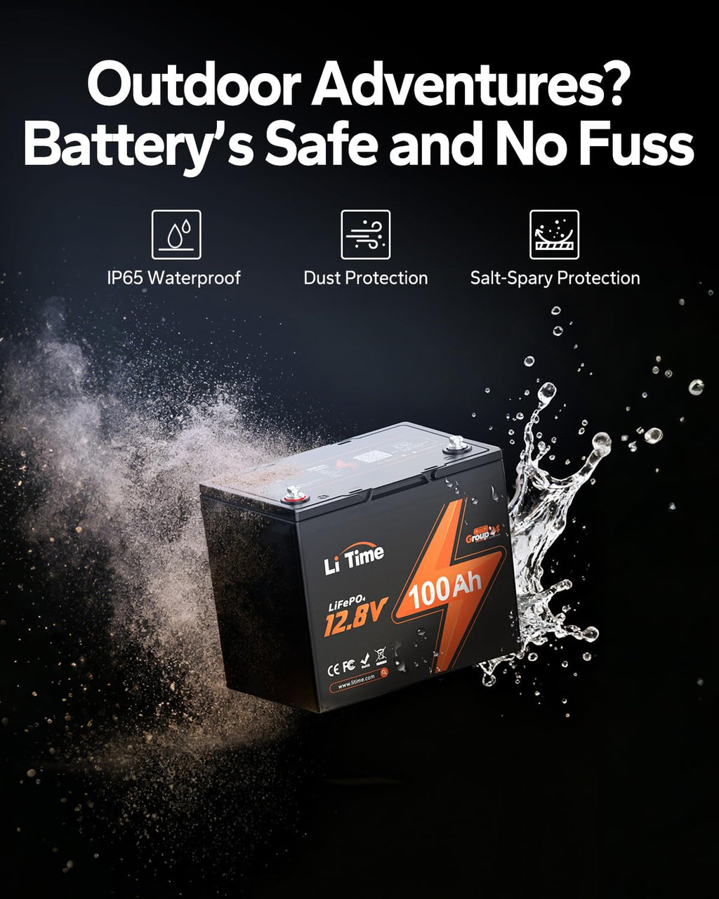 12v 100Ah LiFePO4 Lithium Battery B41266