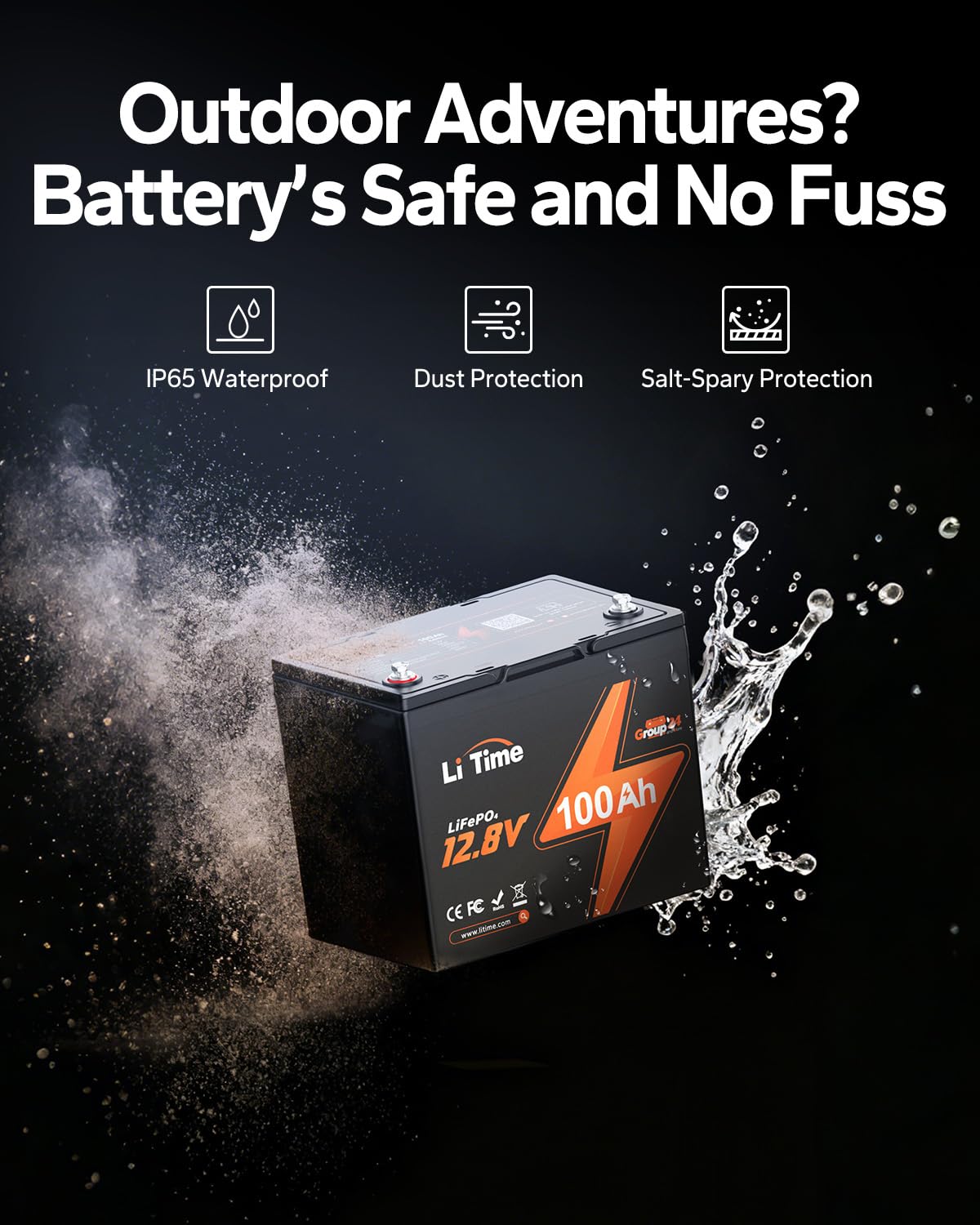 12v 100Ah LiFePO4 Lithium Battery B41266