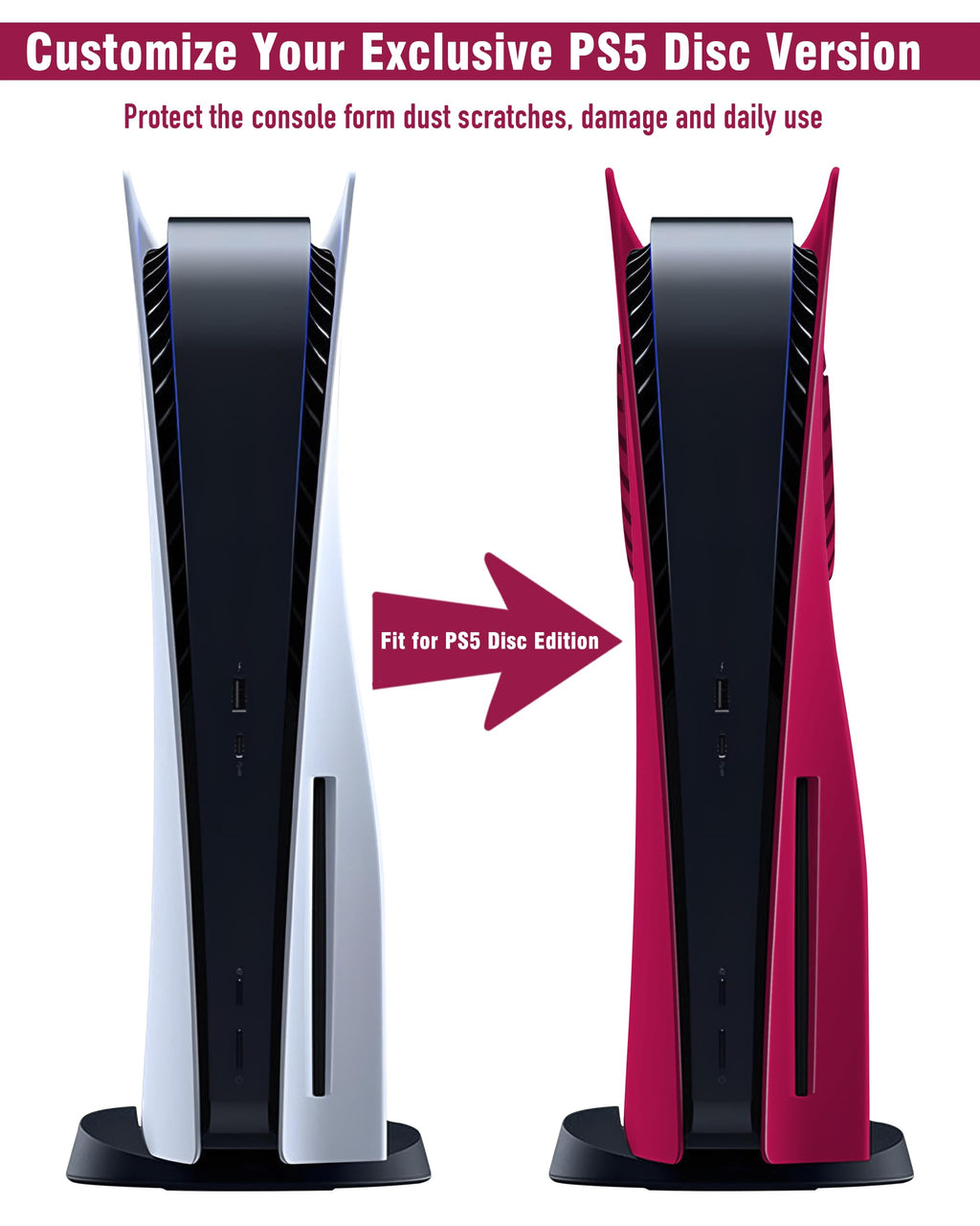 Cosmic Red Vented Faceplate for PS5 Disc Edition E514