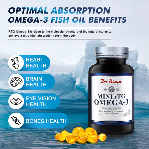 130 Softgel rTG Omega 3 Fish Oil Capsule with EPA/DHA Vitamin D E B2330