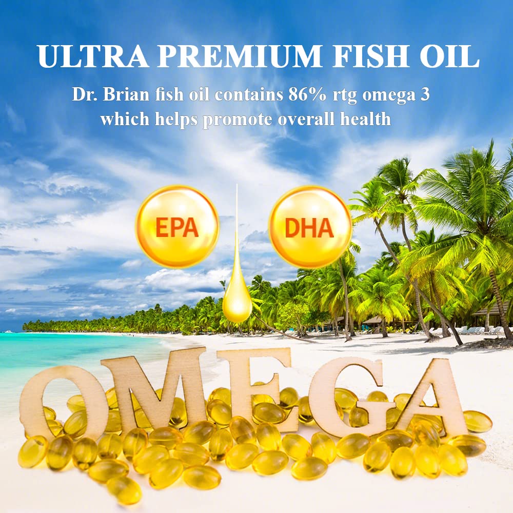 130 Softgel rTG Omega 3 Fish Oil Capsule with EPA/DHA Vitamin D E B2330