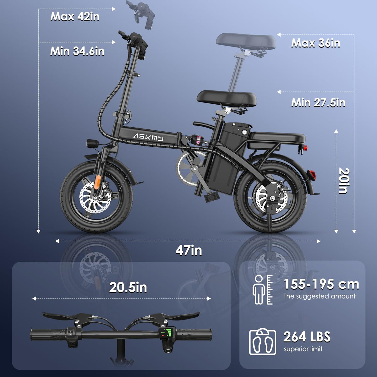 Foldable 14 Inch Electric Bike E7541