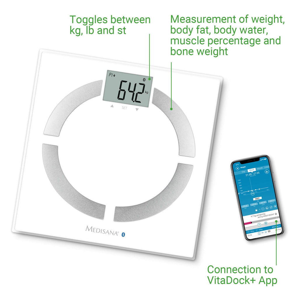 White 180 kg Body Analysis Scale M50874