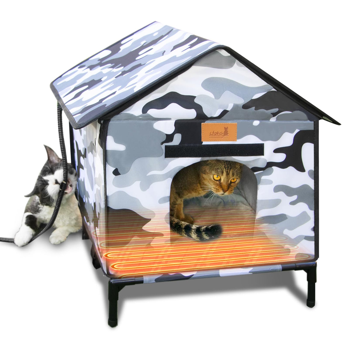 Heated Weatherproof Outdoor Cat House A542264
