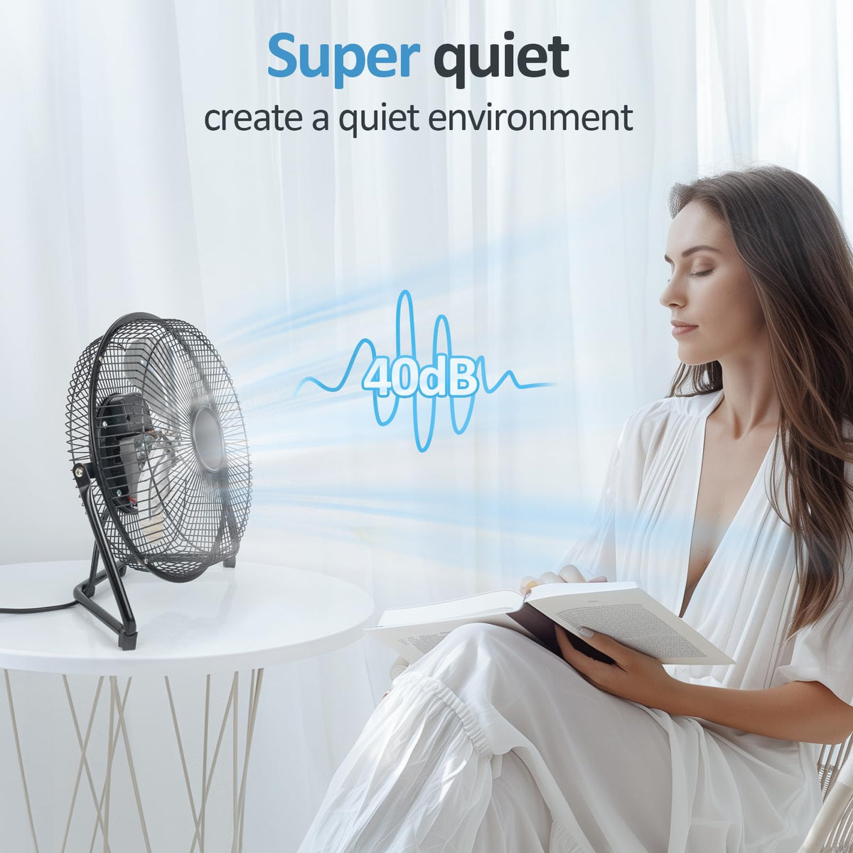 9 Inch Portable Metal Floor Fan C4858