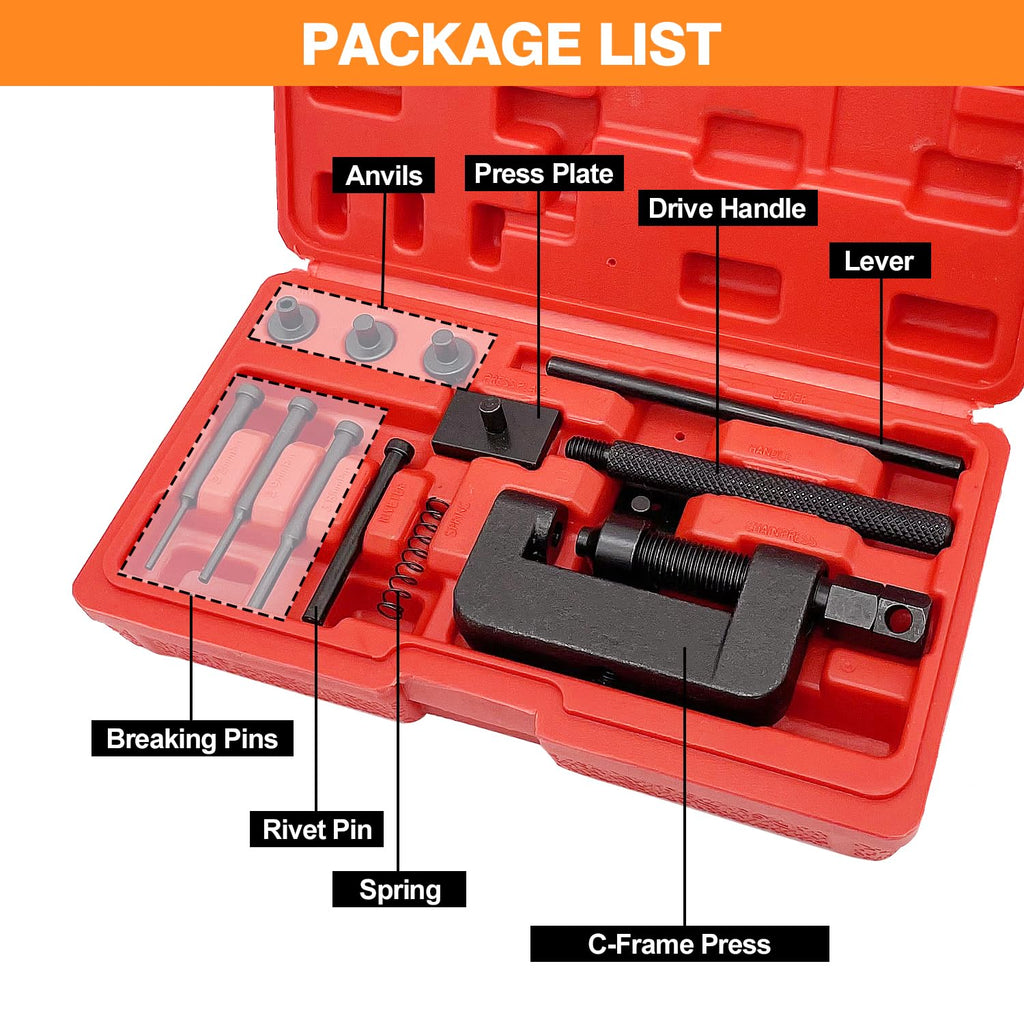 13-Piece Chain Breaker Rivet Tool Set T187