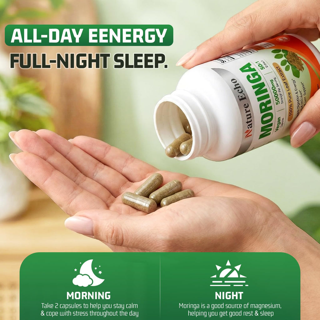 Moringa Capsules 1000mg 60 Count N5627