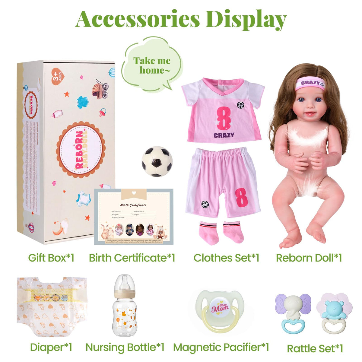 20 Inch Reborn Baby Dolls Girl P174