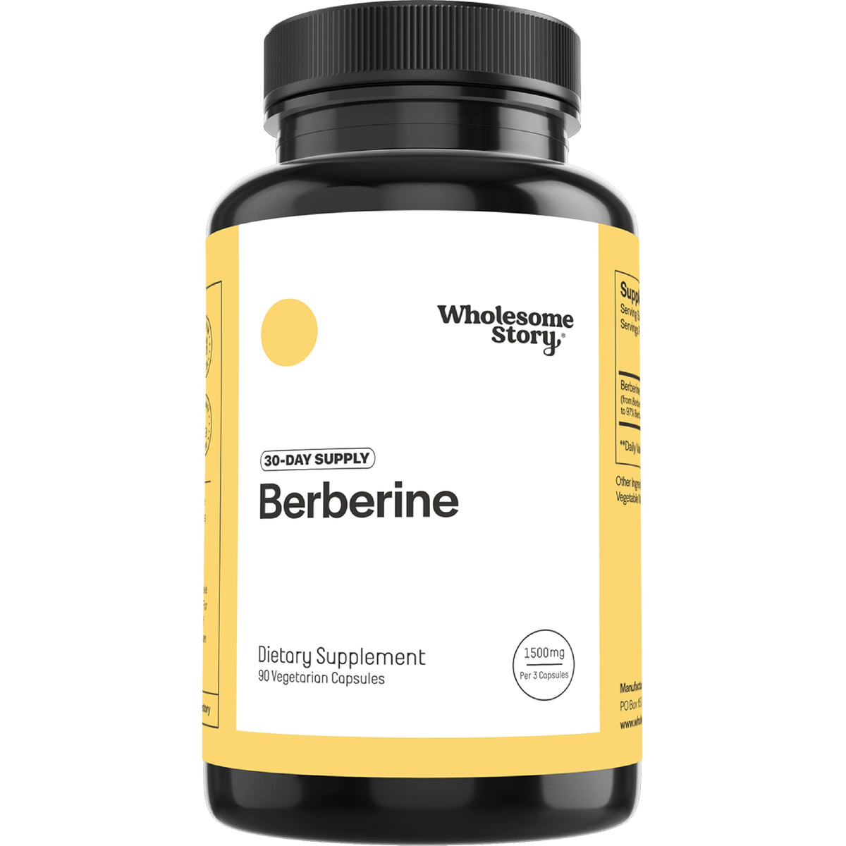 Berberine Supplement 1500mg 90 Capsules F540886