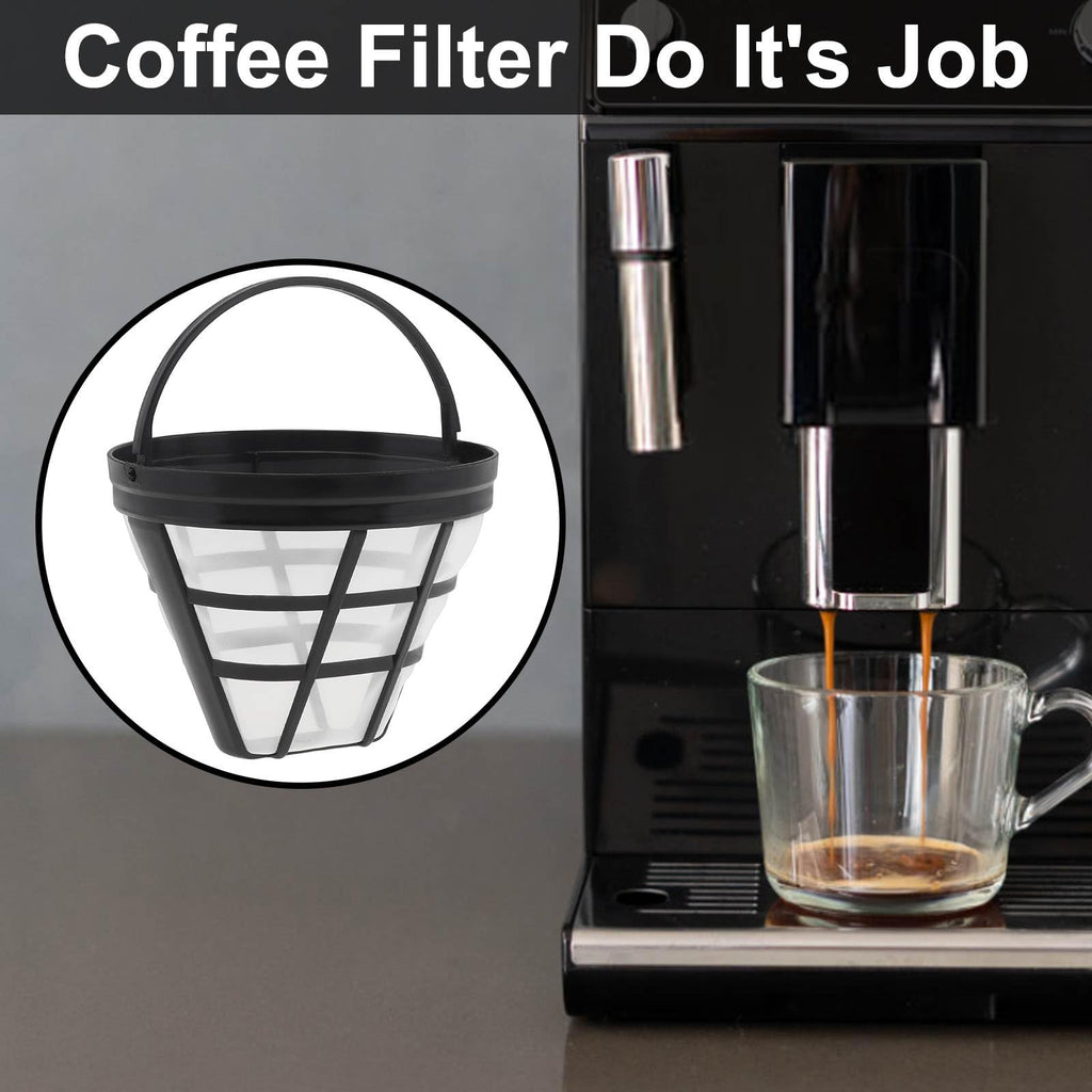Reusable Cone Coffee Filters 8-12 Cup with Spoon and Brush F8491