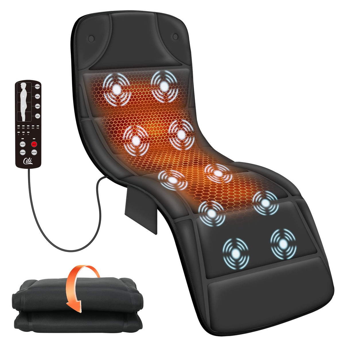 10 Vibration Motors Massage Mat with Auto Shut Off D659605