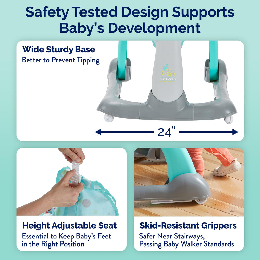 Foldable Adjustable Baby Walker with Wheels J68002
