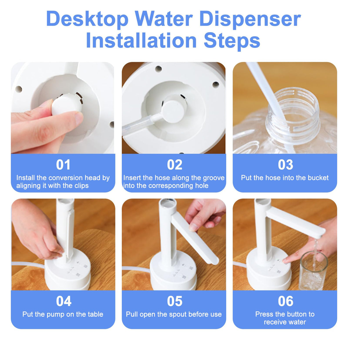 5 Gallon USB Type-C Electric Water Bottle Dispenser P9363