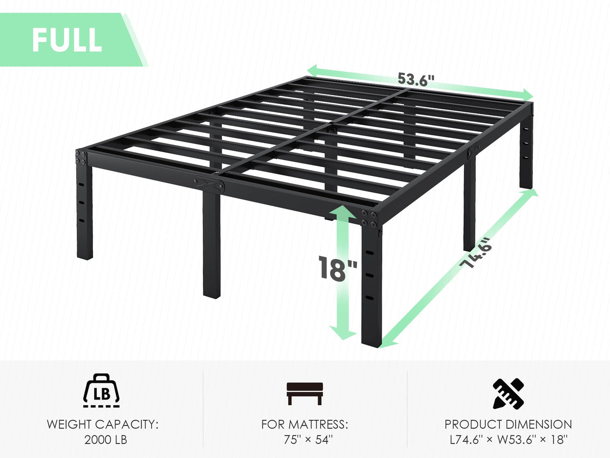 Full Size 18 in Platform Bed Frame U65042