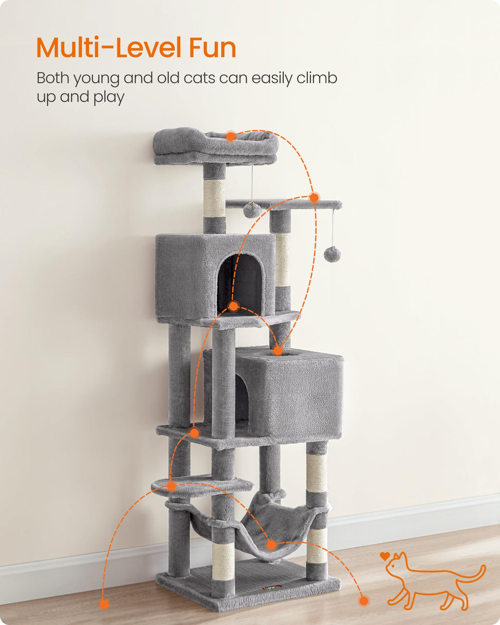 Light Gray Cat Tree M6604