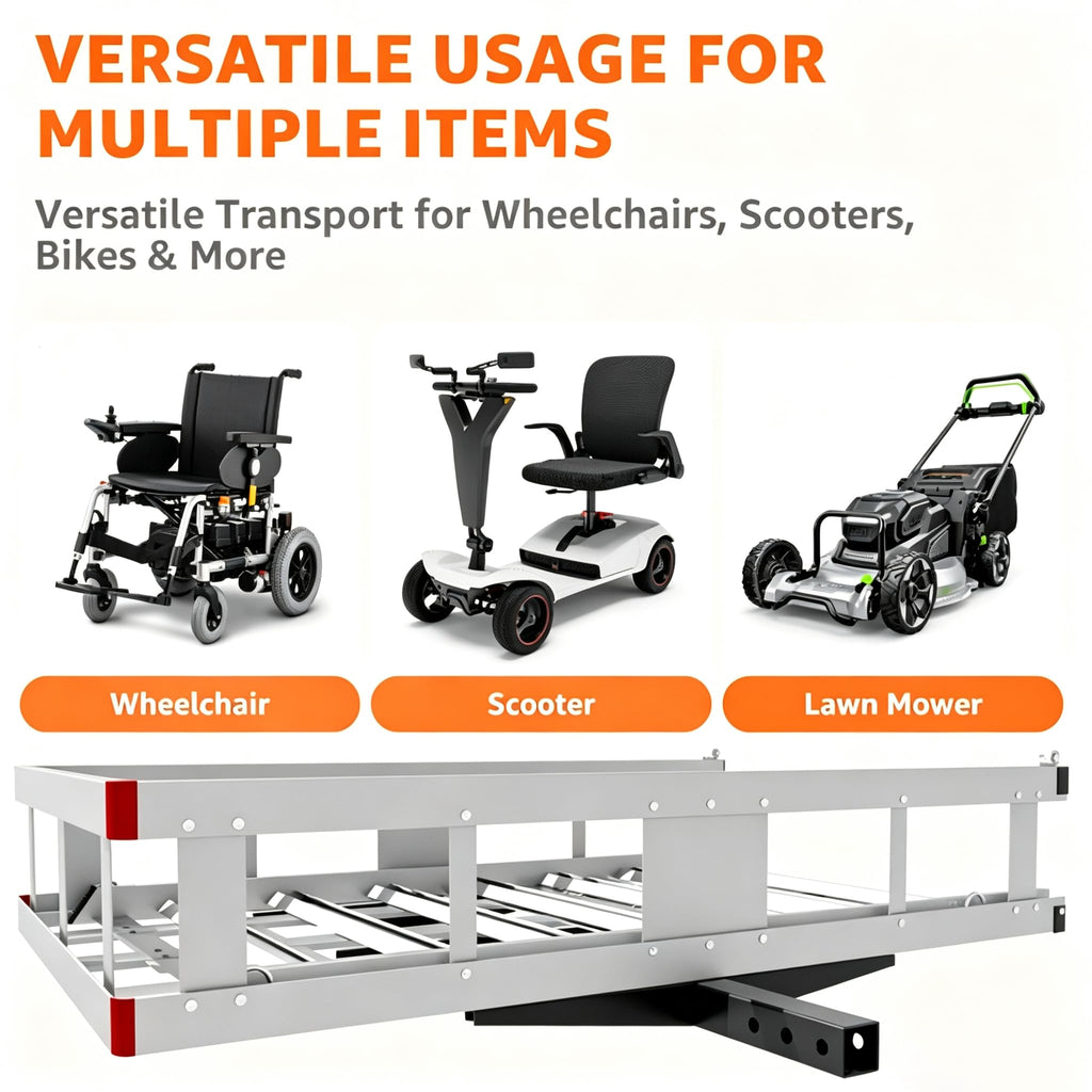 Aluminum Hitch Cargo Carrier with Ramp J59863