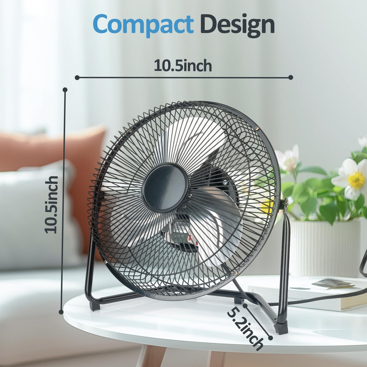 9 Inch Portable Metal Floor Fan C4858