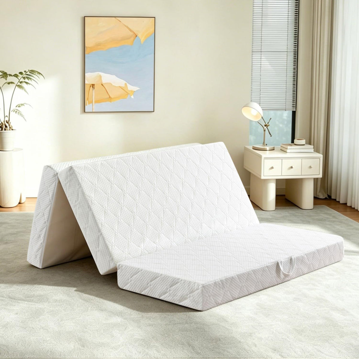 Queen Size Folding Memory Foam Tri-fold Mattress A4624