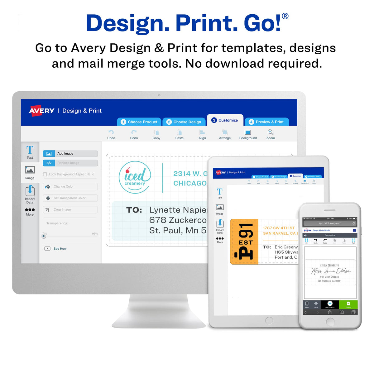 Printable Shipping Labels, 4" x 6", White, 20 Blank Address Labels W3235