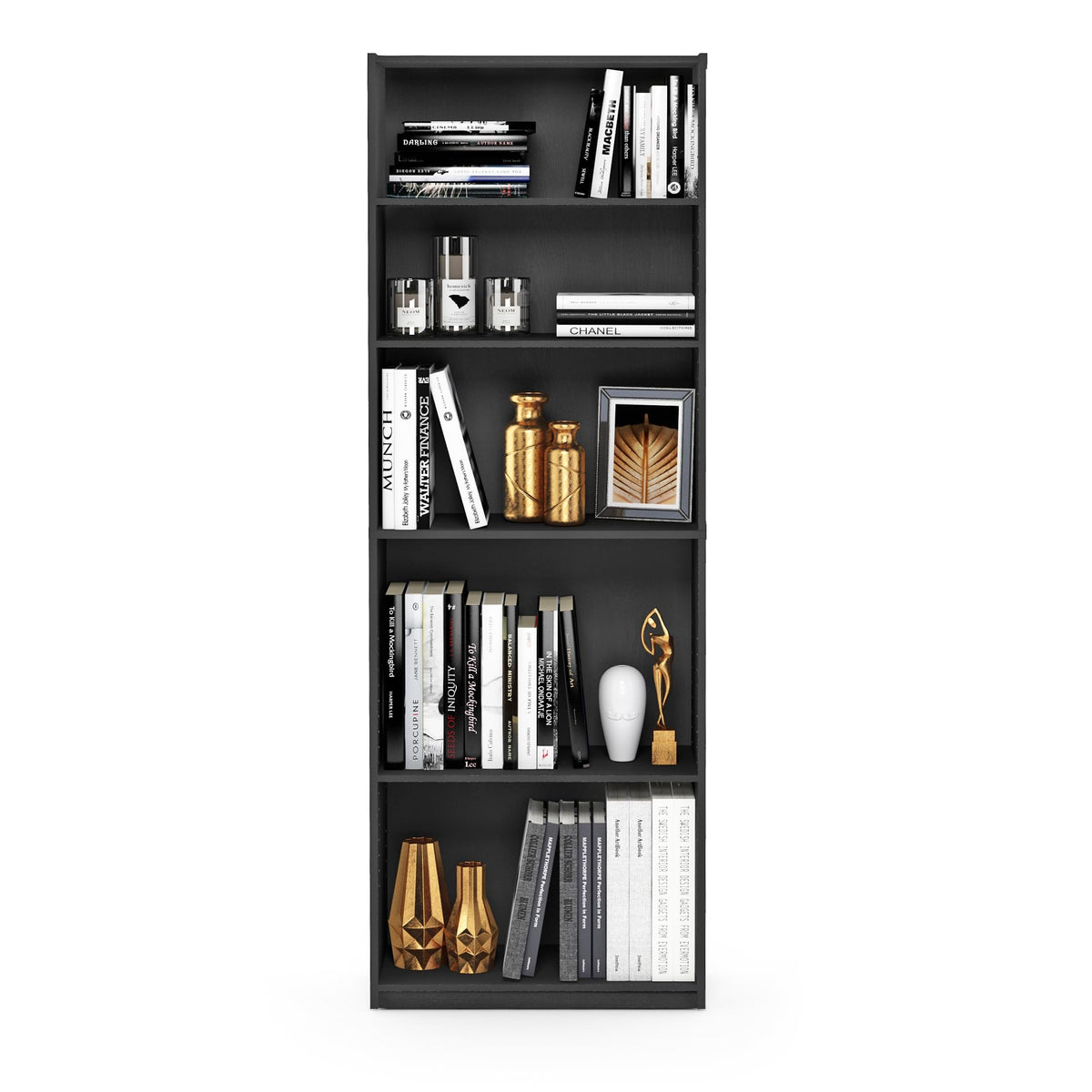 5-Tier Book Shelf with Adjustable Shelves T616