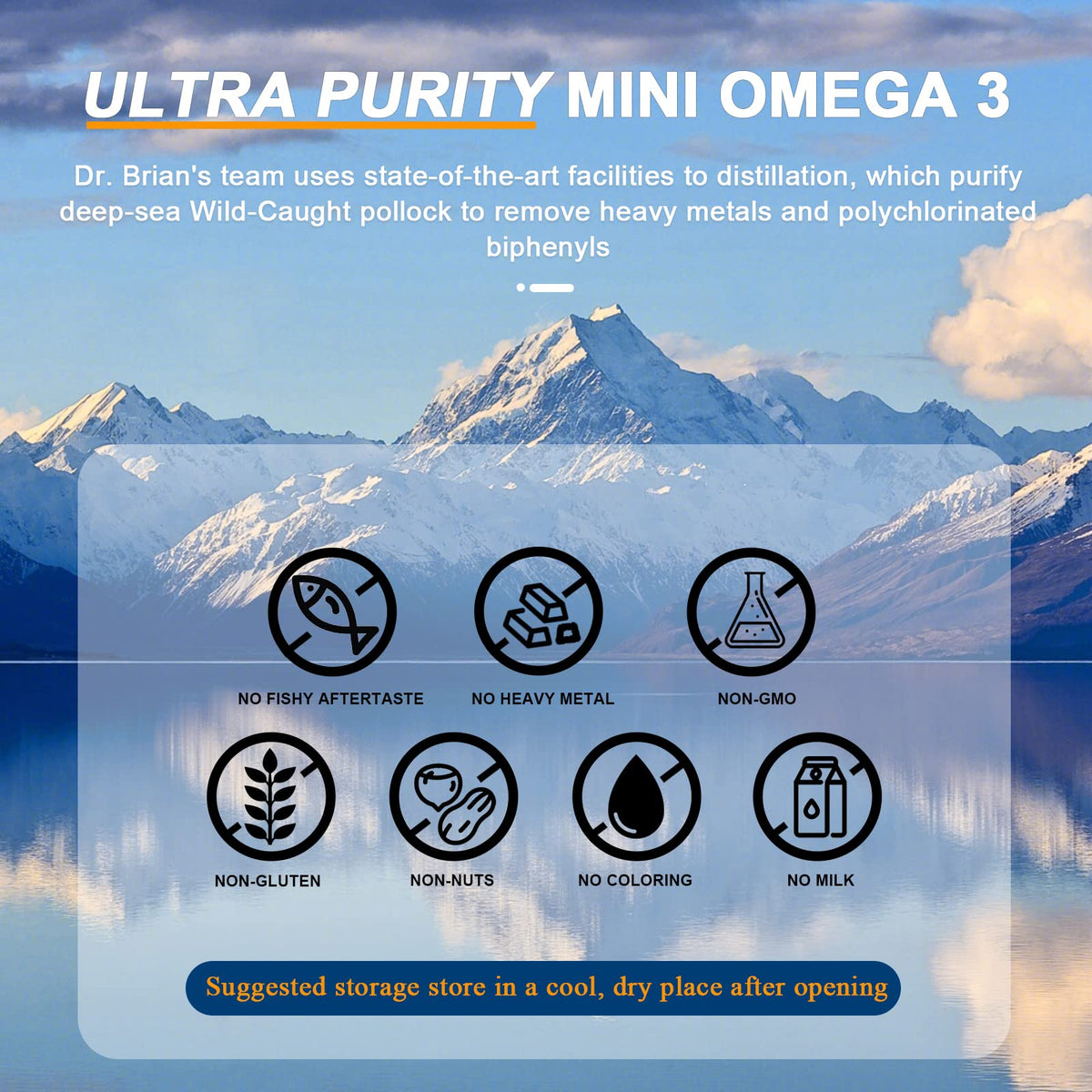 130 Softgel rTG Omega 3 Fish Oil Capsule with EPA/DHA Vitamin D E B2330