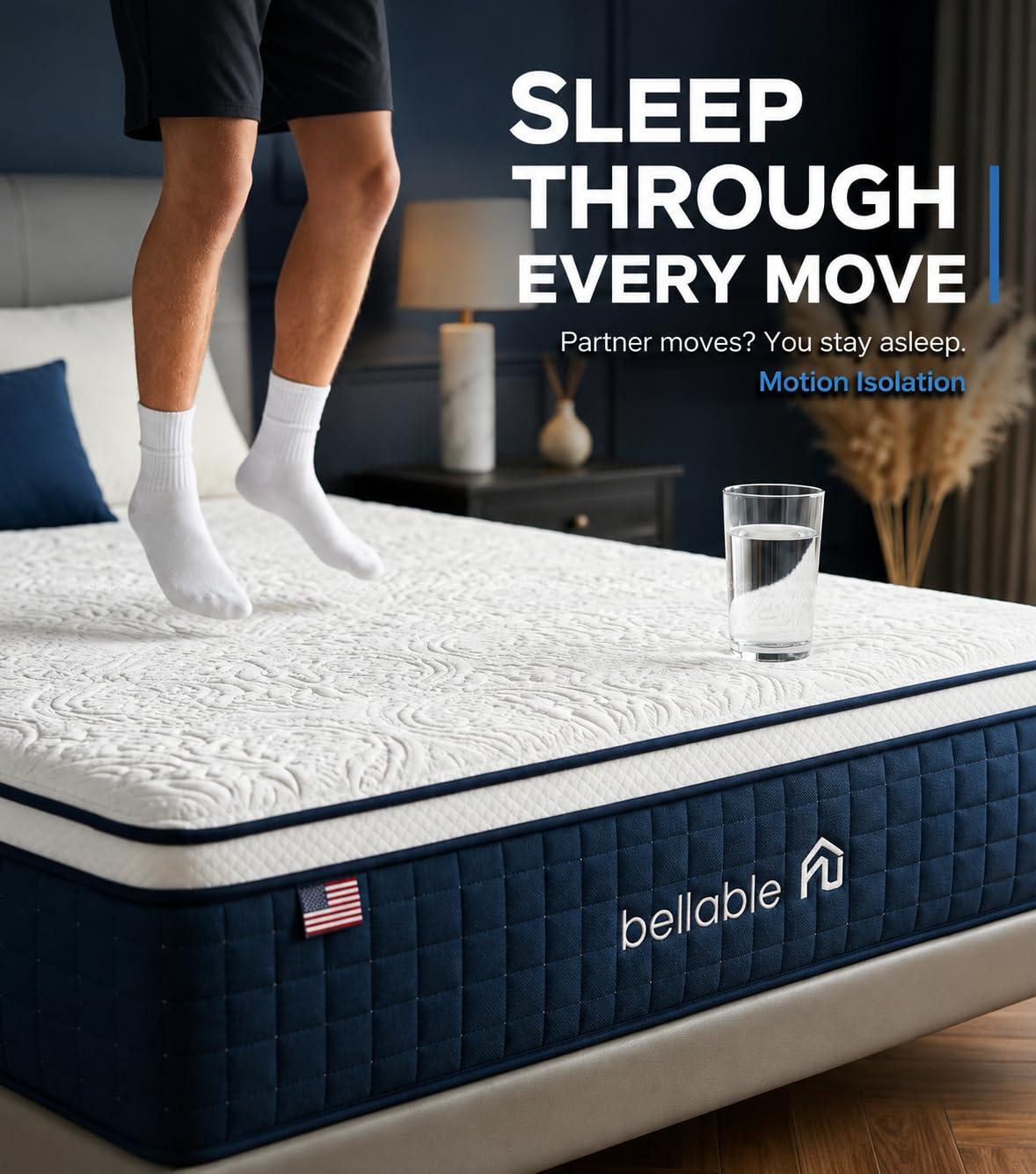 Full XL 14 Inch Cooling Gel Memory Foam Pocket Spring Mattress U157718