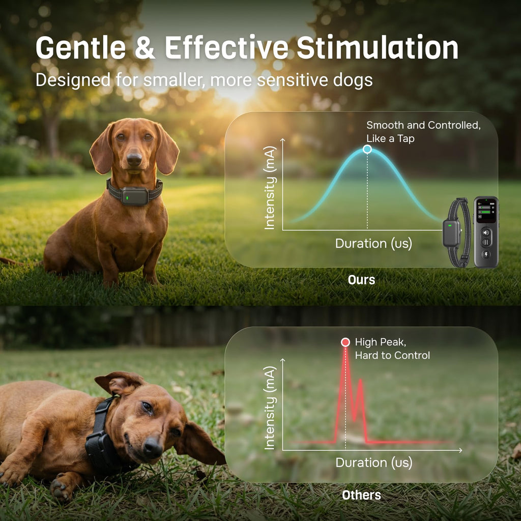 Ultra-Small IPX8 Dog Training Collar with Beep & Vibration & Shock I198