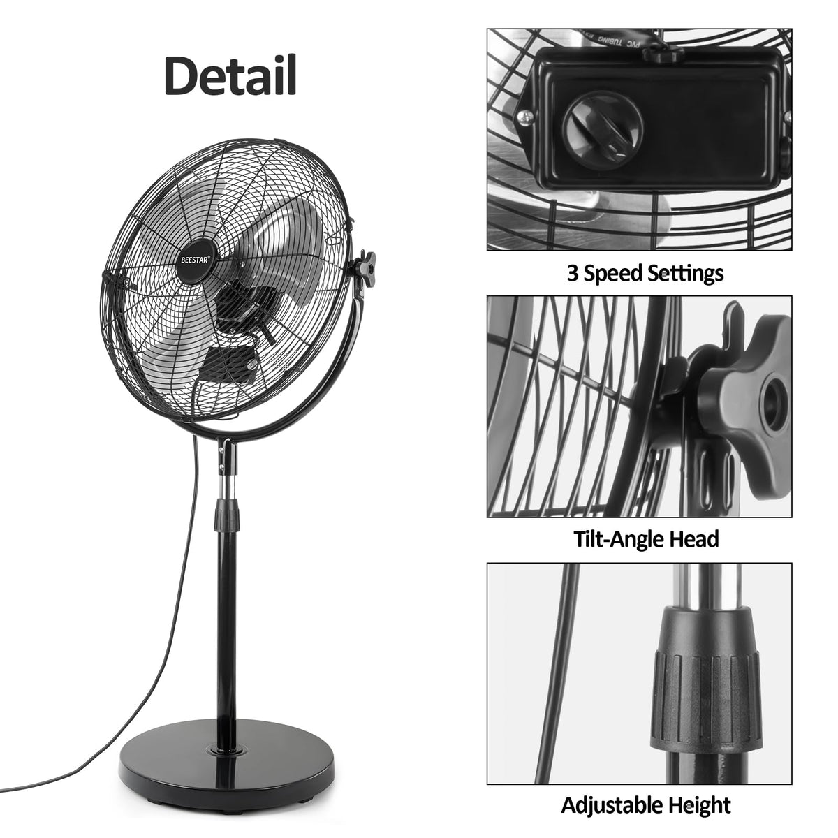18 Inch High Velocity Metal Pedestal Fan C9572