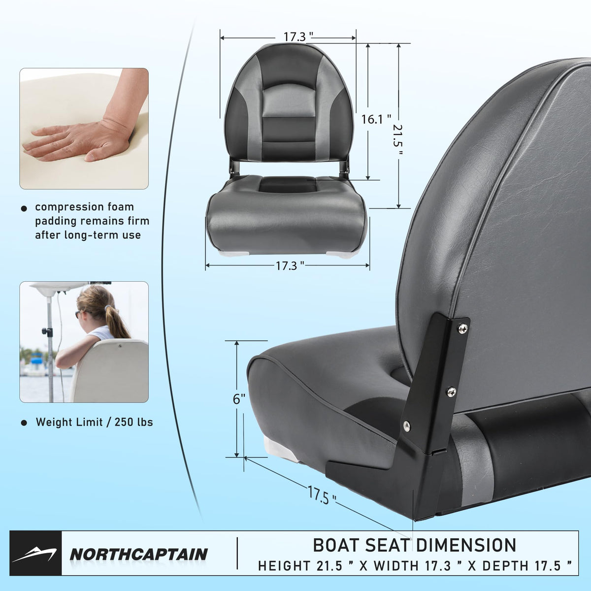 High Back Folding Boat Seat R133686
