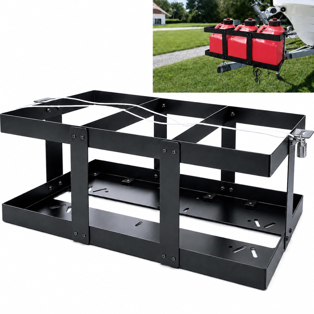 Stainless Steel Gas Can Holder for Three 5 Gallon Fuel Containers P259467
