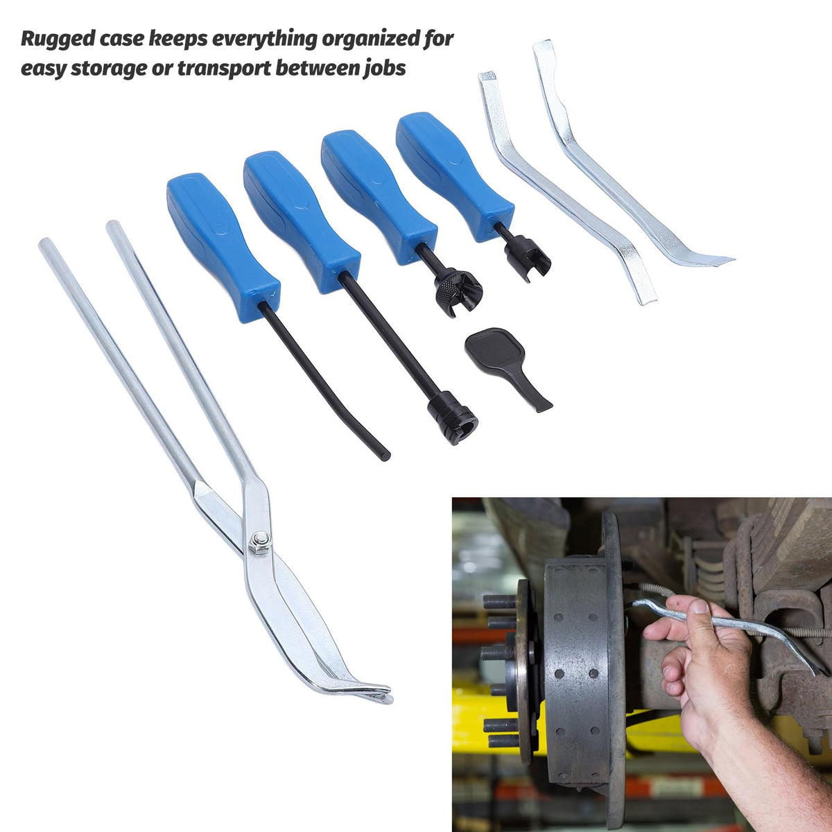 8 Pcs Brake Drum Tool Set with Storage Case Q40833