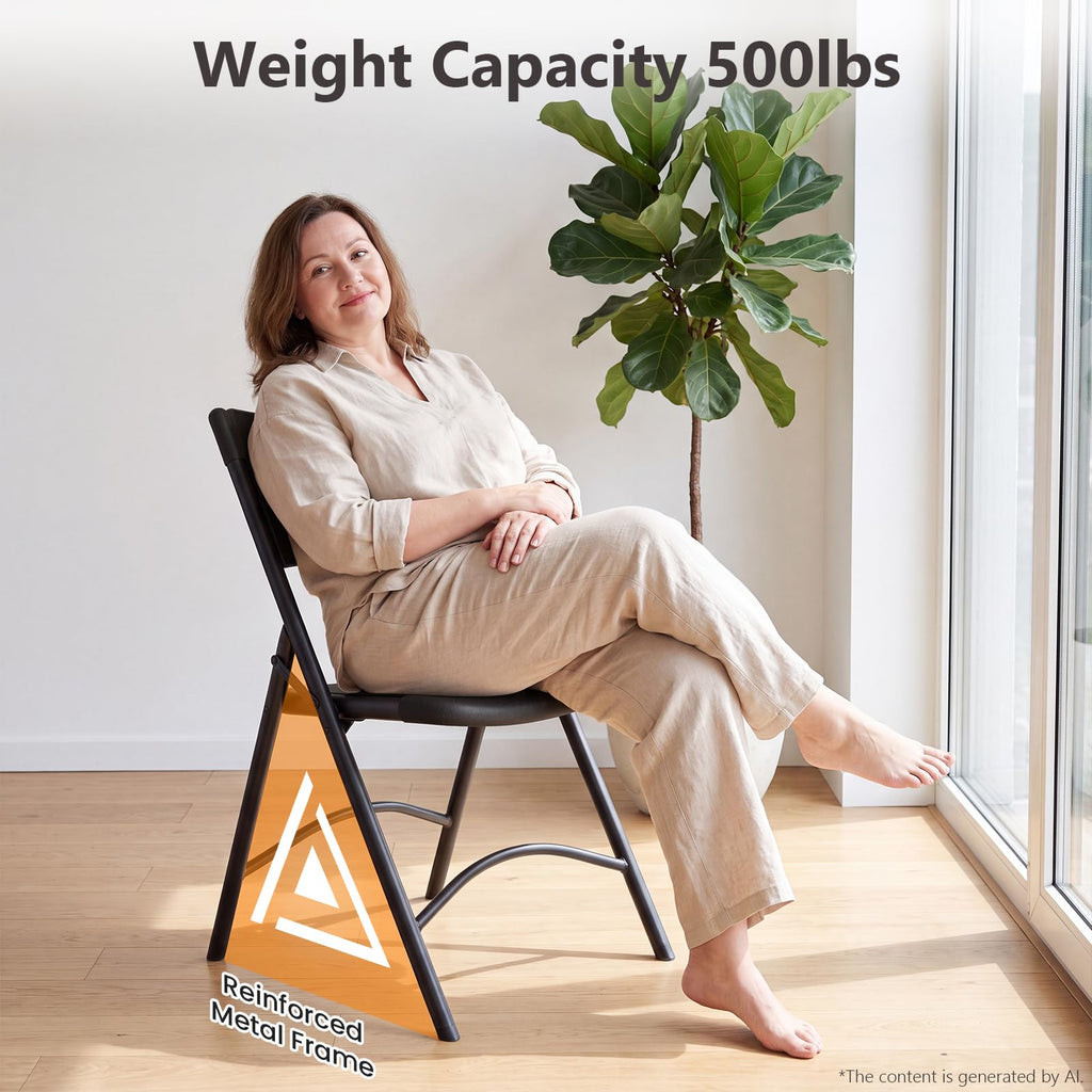 4 Pack Black Heavy Duty Folding Chair Z50189