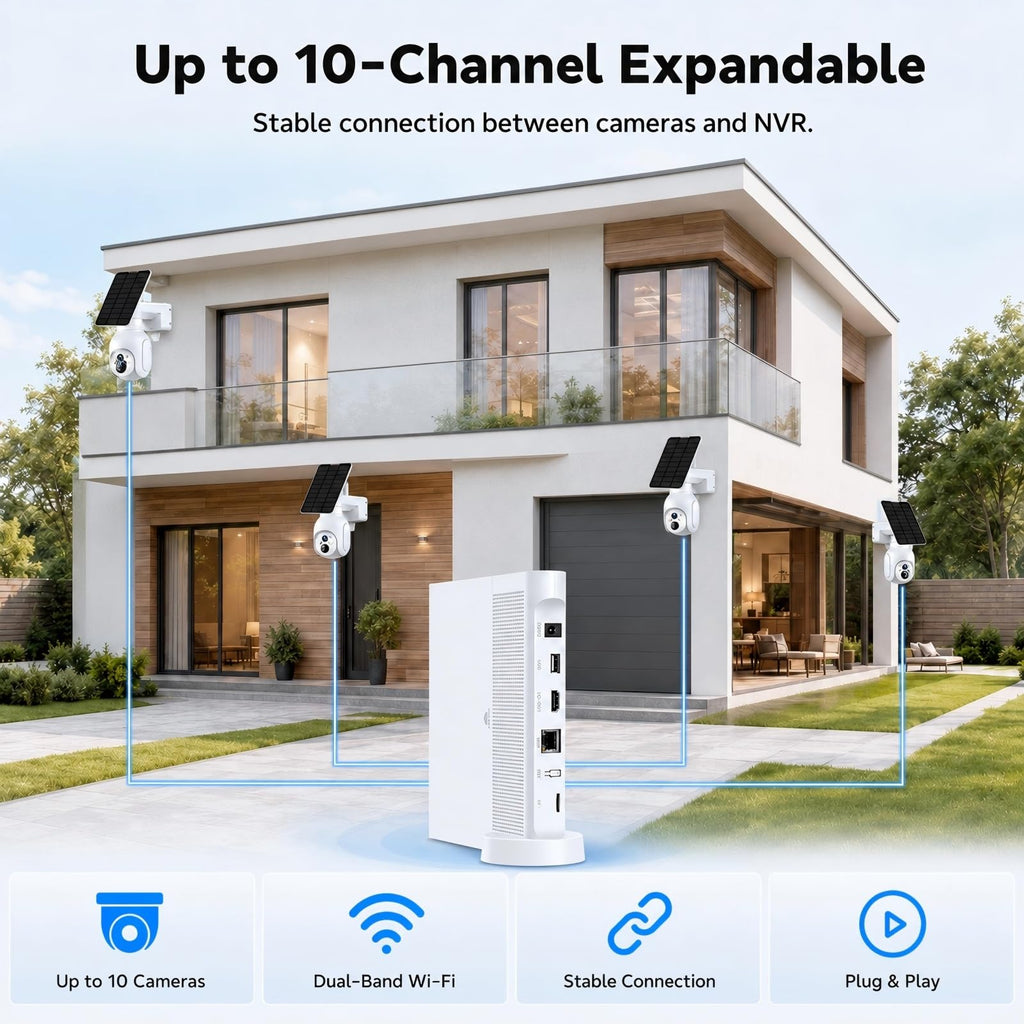 Solar Security Cameras Wireless Outdoor 4 Pack T421085