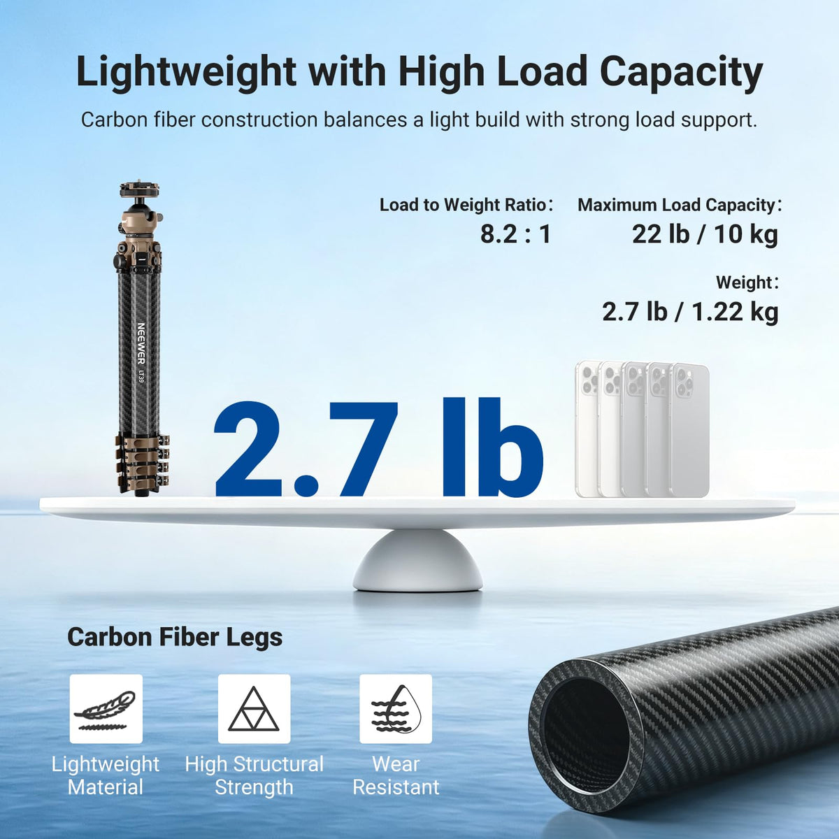 Carbon Fiber Travel Tripod G8148