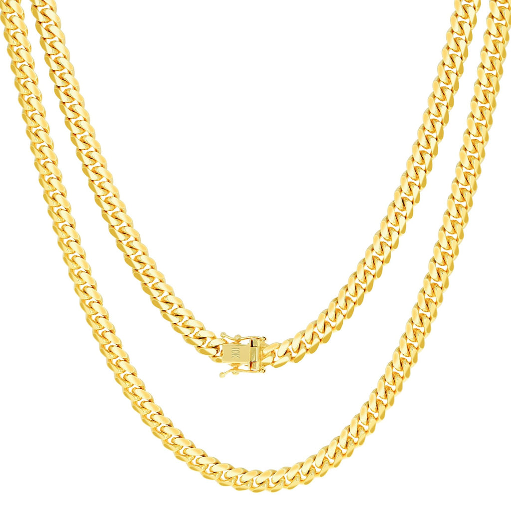 10k Yellow Gold Cuban Link Chain Necklace T883617
