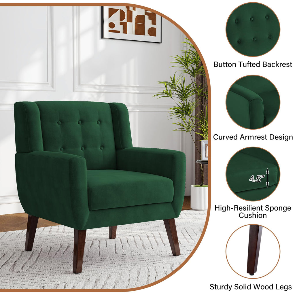 Velvet Accent Chairs Set of 2 E40897