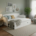 White Extendable Daybed with Trundle M4085