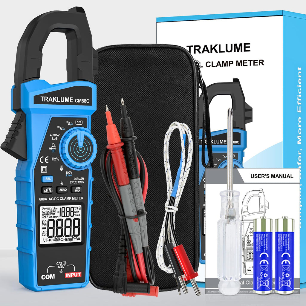 600A AC/DC TRMS Clamp Meter Multimeter J587