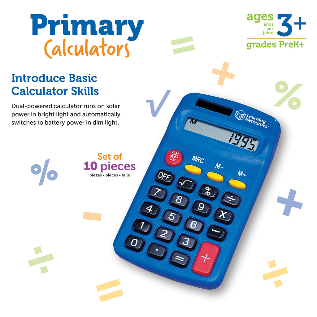 Primary Calculators Set of 10 V2056